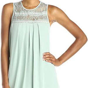 BCBGeneration Babydoll Dress Lace Trim Jadeite Small